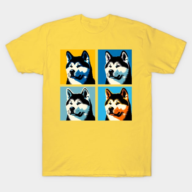 Akita Pop Art - Dog Lover Gifts T-Shirt by PawPopArt
